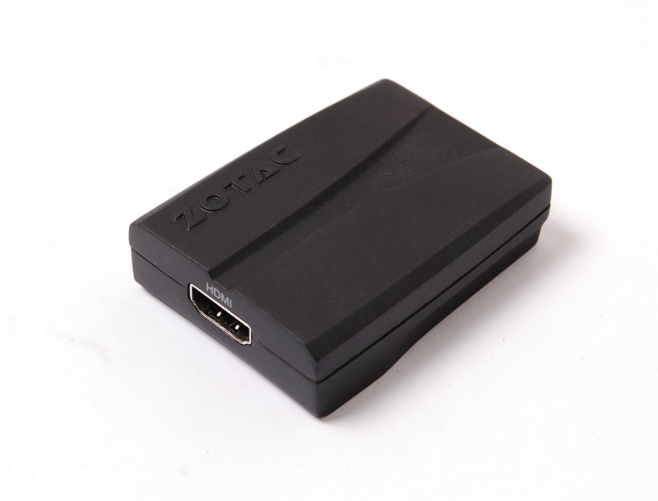 [14/01/2012] Der neue Adapter von Zotac für den USB-Anschluss erlaubt den Anschluss von zusätzlichen Displays über HDMI. (4)