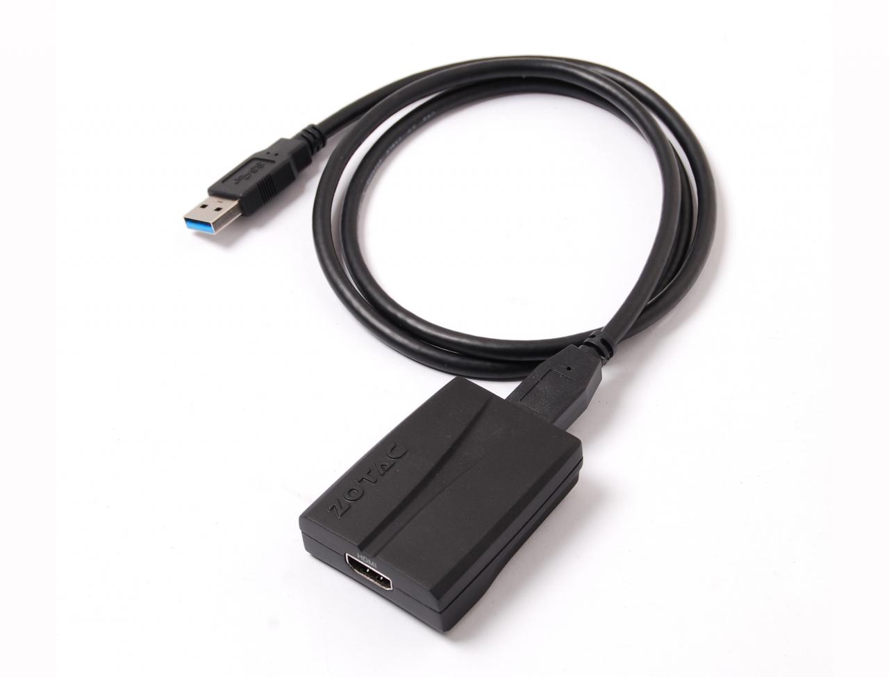[14/01/2012] Der neue Adapter von Zotac für den USB-Anschluss erlaubt den Anschluss von zusätzlichen Displays über HDMI. (7)