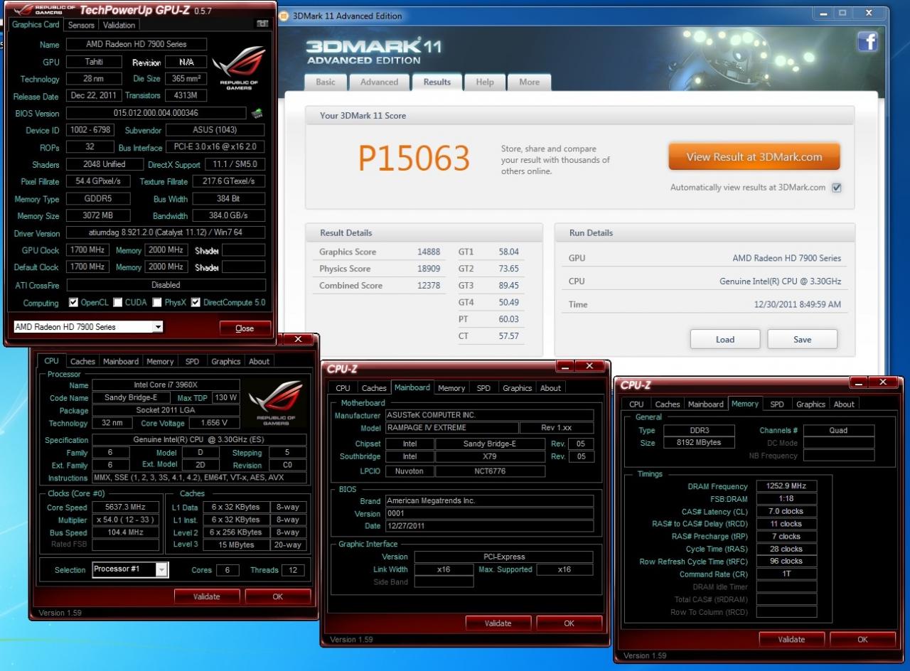 [09/01/2012] Vierzehn Benchmarks mit Asus' HD 7970 - Auf bis zu 1780 MHz übertaktet. (12)