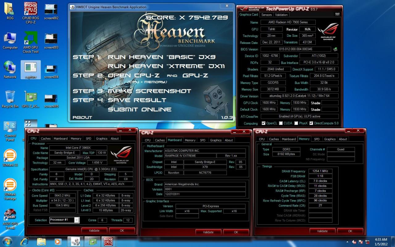 [09/01/2012] Vierzehn Benchmarks mit Asus' HD 7970 - Auf bis zu 1780 MHz übertaktet. (6)