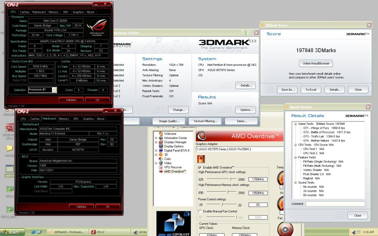[09/01/2012] Vierzehn Benchmarks mit Asus' HD 7970 - Auf bis zu 1780 MHz übertaktet. (8)