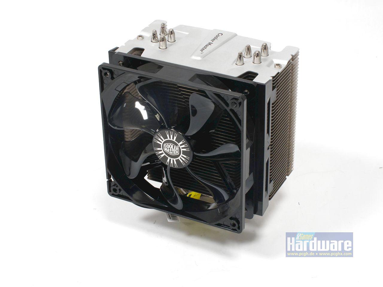 [12/01/2012] Cooler Master Hyper 412S: Hochglanz-Lüfter trifft auf matte Abdeckung - eine interessante Mischung