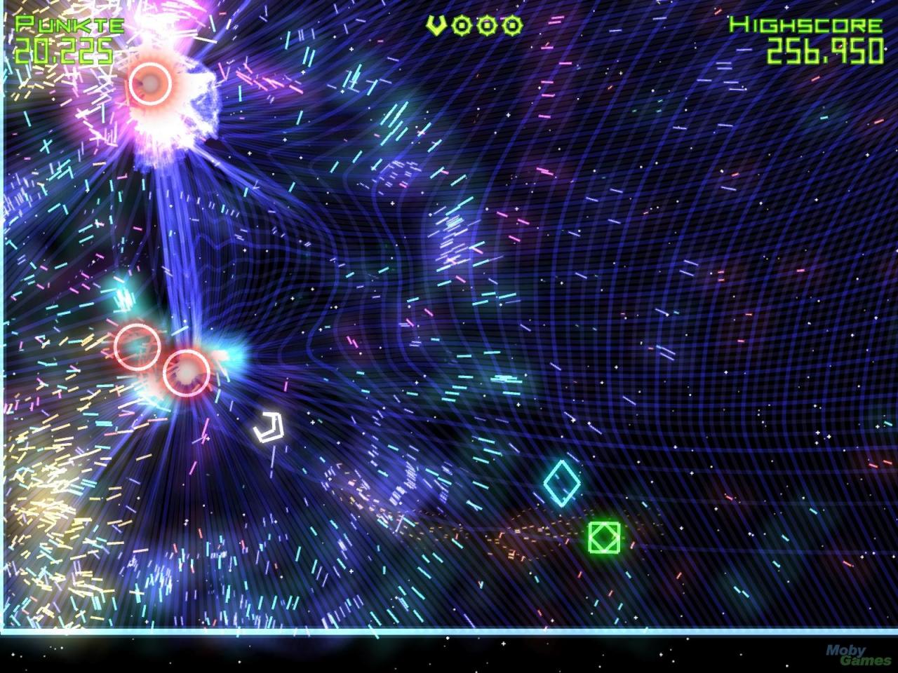 [13/02/2012] Geometry Wars (2005): Fantastische Farbexplosionen, ungewöhnliche Gegner und massig Action bietet Geometry Wars aus dem Jahr 2005. Das simple Spielprinzip und Leveldesign verspricht uneingeschränkten Spaß innerhalb von wenigen Sekunden.