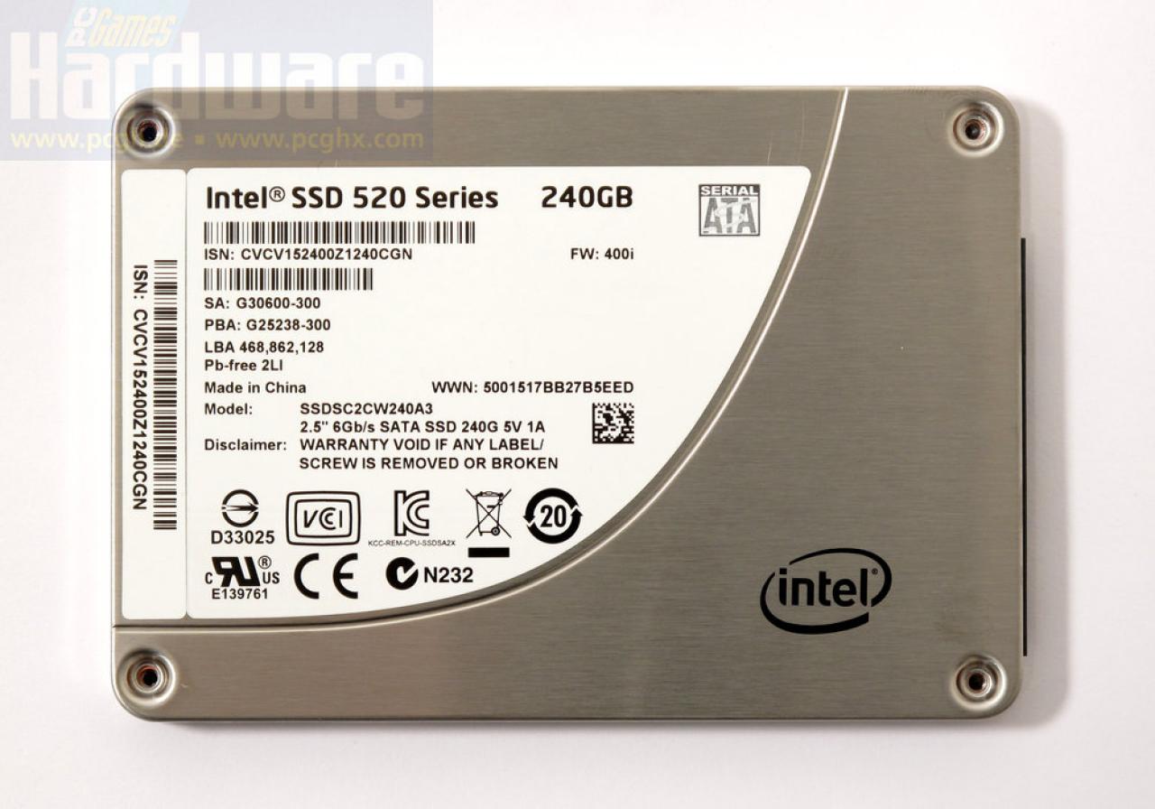 [06/02/2012] Intel SSD 520 Cherryville 240GB FW 400i Deckel ohne Rahmen
