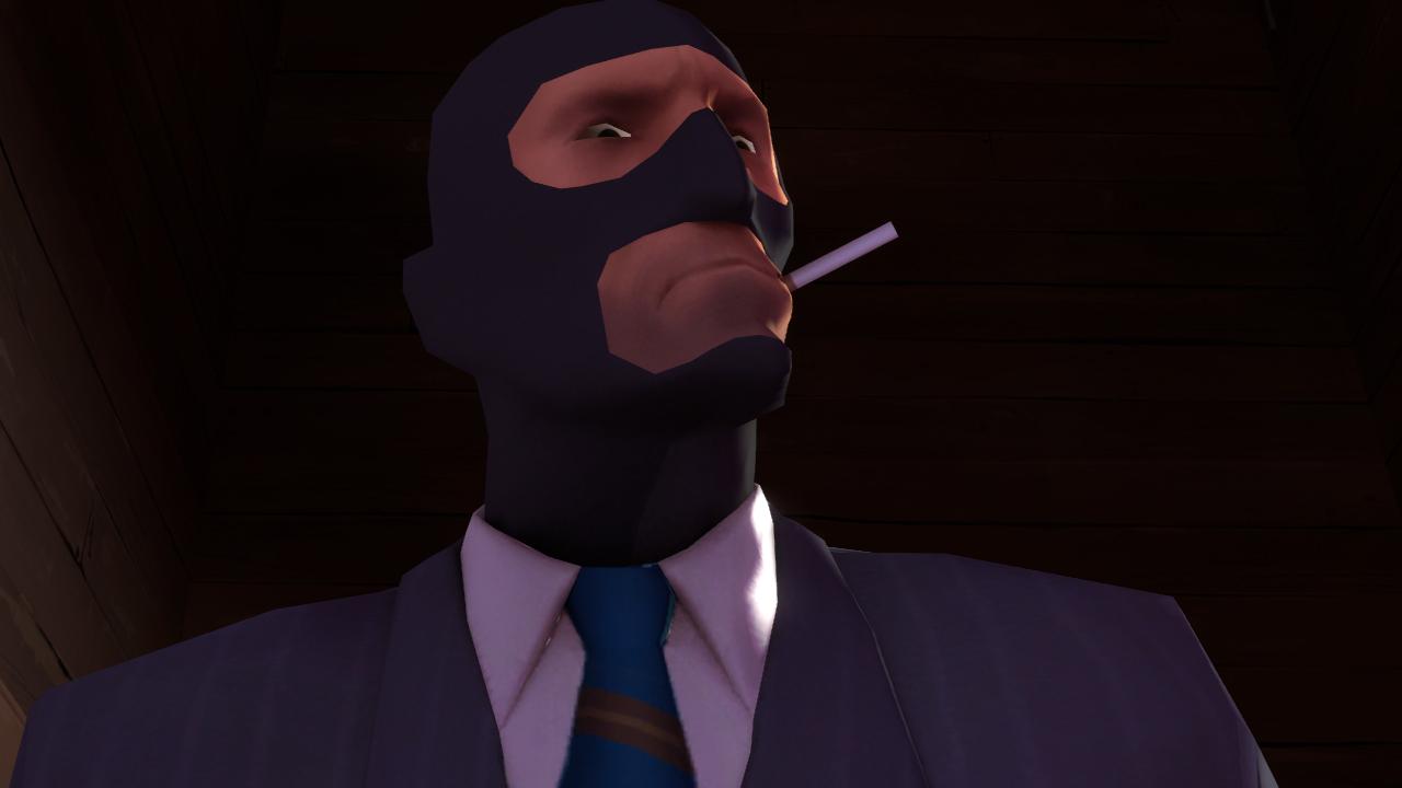 [29/02/2012] The Spy - Team Fortress 2: Rauchen ist ungesund, lieber Spion aus Team Fortress 2. Ein bisschen mehr essen dürftest Du auch. Du schaust aus wie der australische Sommer: lang und dürr und dein Mützchen erinnert etwas an die Dritte aus dem Dschungelcamp - etwas knapp.
