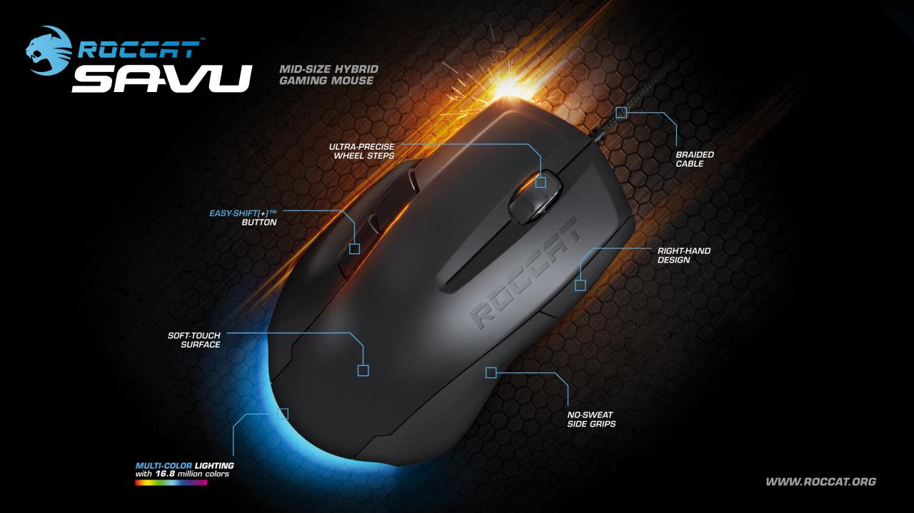 [28/02/2012] Weitere Details zu Roccats Savu-Maus veröffentlicht, Vorführung auf der Cebit 2012.