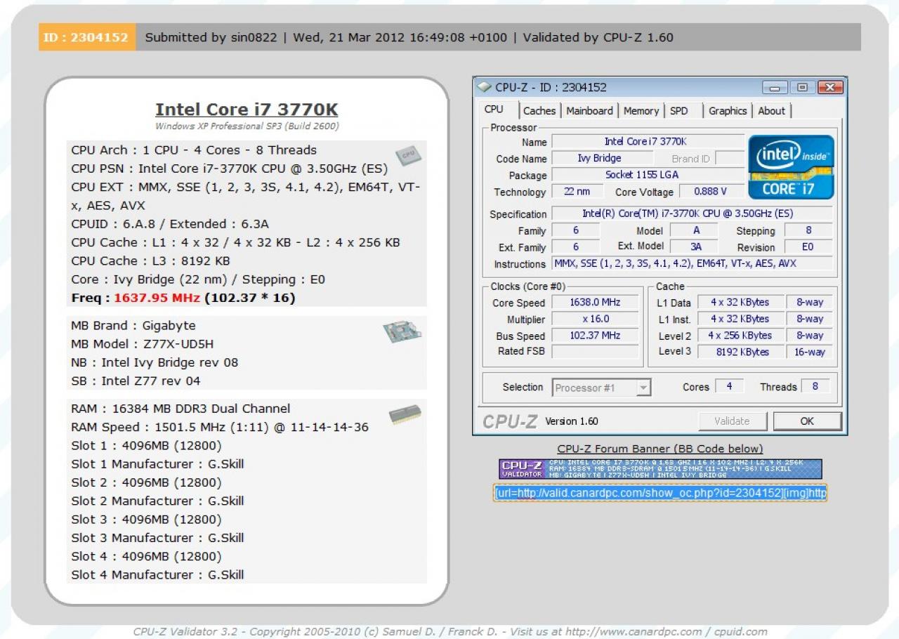 [23/03/2012] Overclocking: DDR3-3000 MHz mit viermal 4 GiByte Arbeitsspeicher erreicht (2)