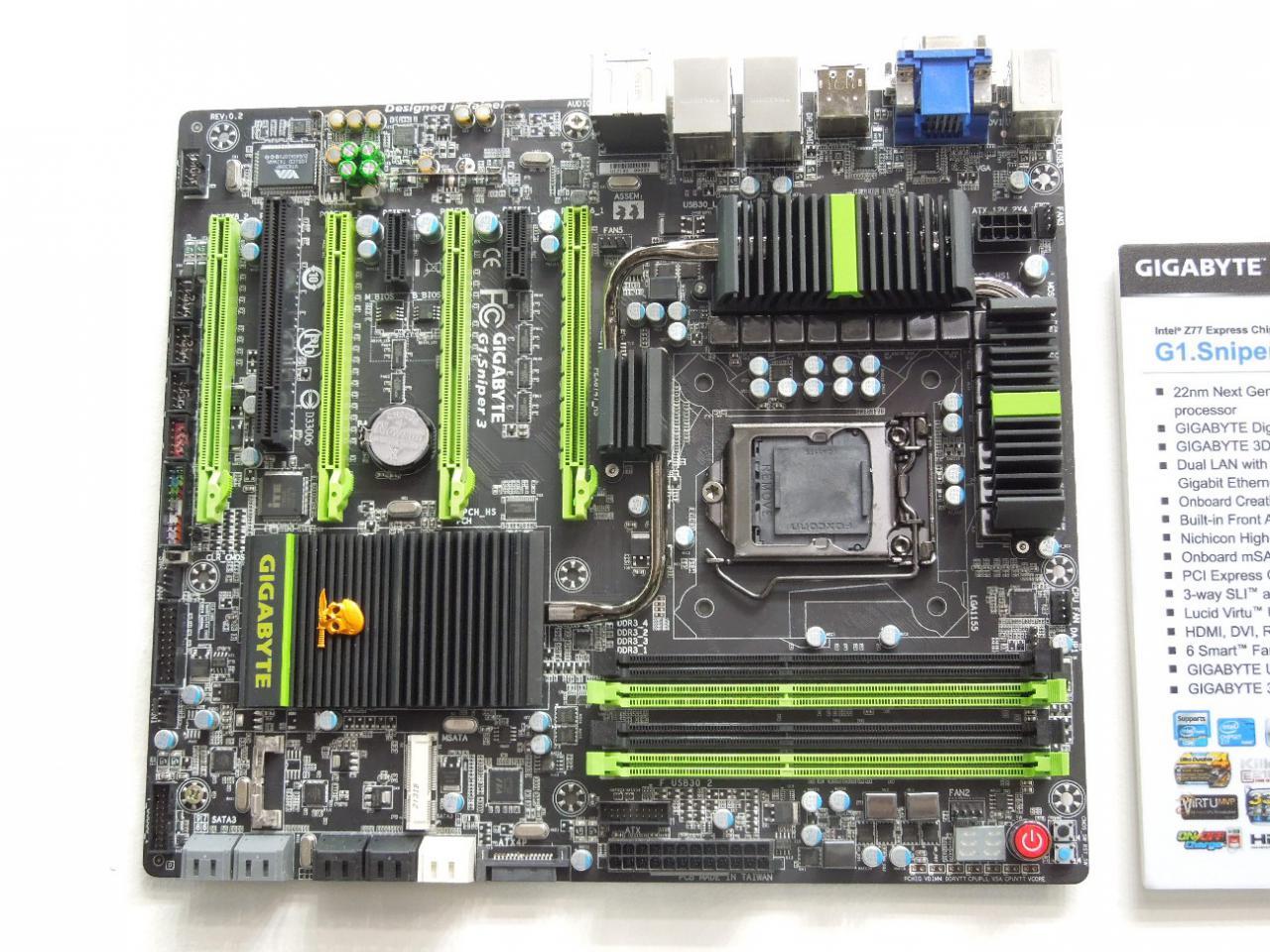 [05/03/2012] Cebit 2012: Mainboards mit Z77, H77 und Z57 von Gigabyte für Intel Ivy Bridge (2)