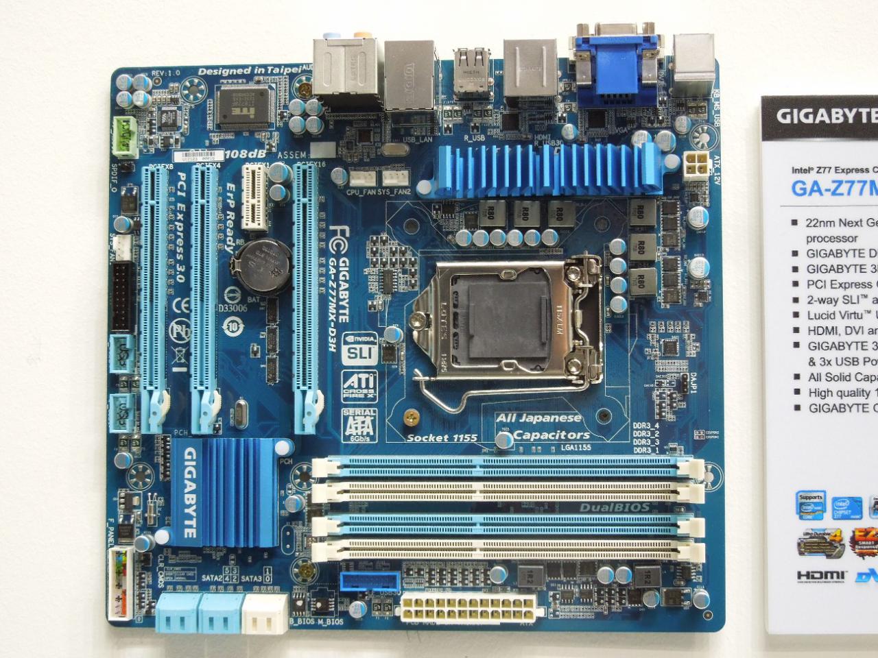 [05/03/2012] Cebit 2012: Mainboards mit Z77, H77 und Z57 von Gigabyte für Intel Ivy Bridge (28)