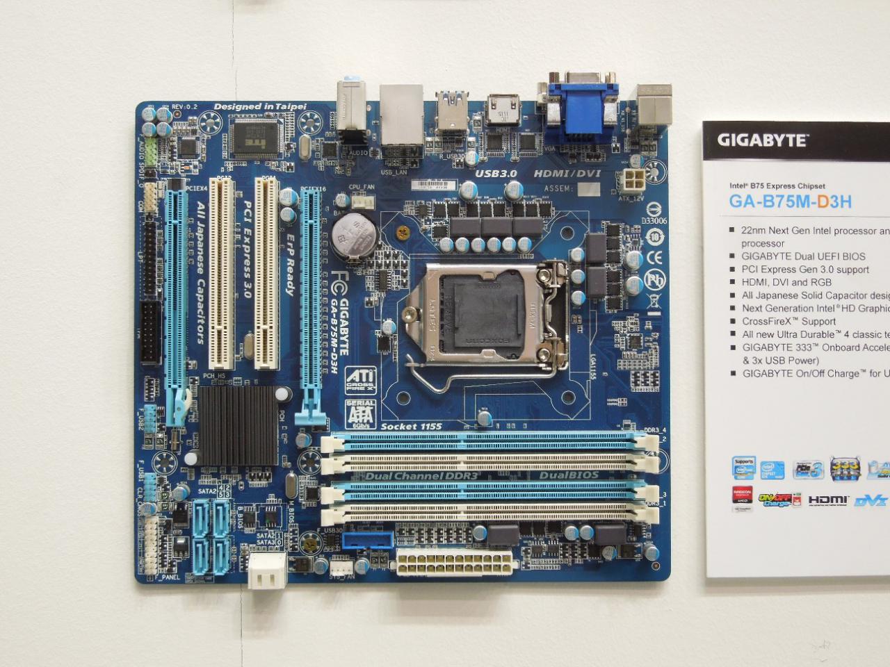 [05/03/2012] Cebit 2012: Mainboards mit Z77, H77 und Z57 von Gigabyte für Intel Ivy Bridge (33)