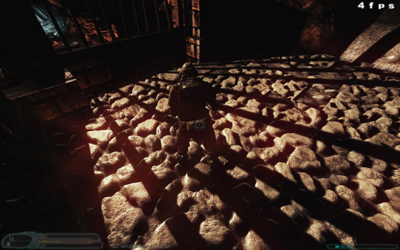 [06/03/2012] Doom 3 (hier mit Wulfen Texture Pack): Klassiker mit der Engine, darunter auch Quake 4, zeigen öfter Specular-Aliasing. Mit einer ordentlichen Portion SGSSAA sind diese Artefakte Geschichte - die Leistung ist auf aktuellen Grafikkarten immer da.