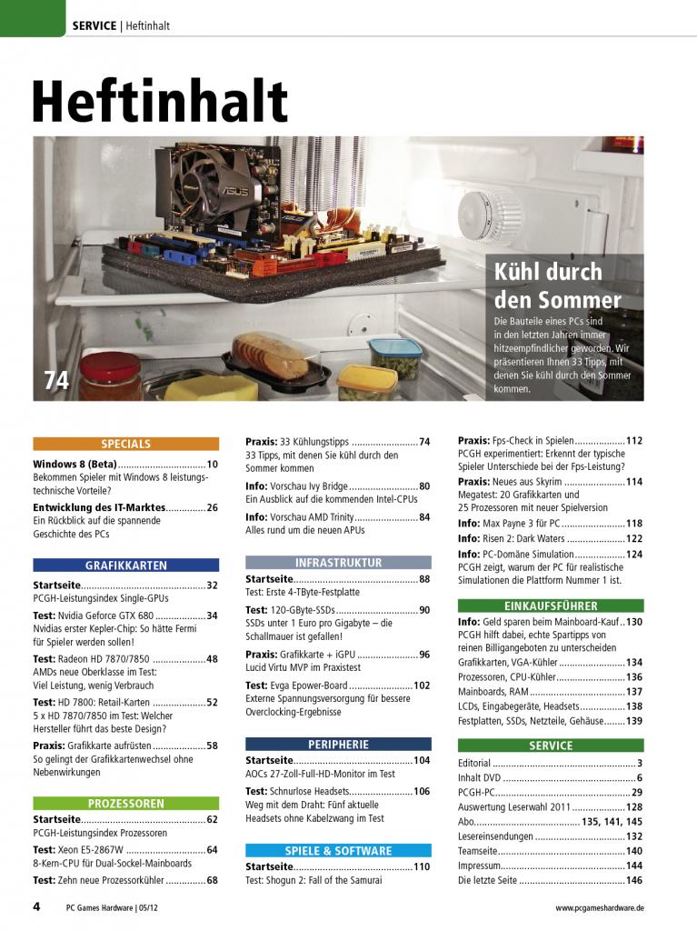 [30/03/2012] PCGH 05/2012: der Inhalt des Heftes
