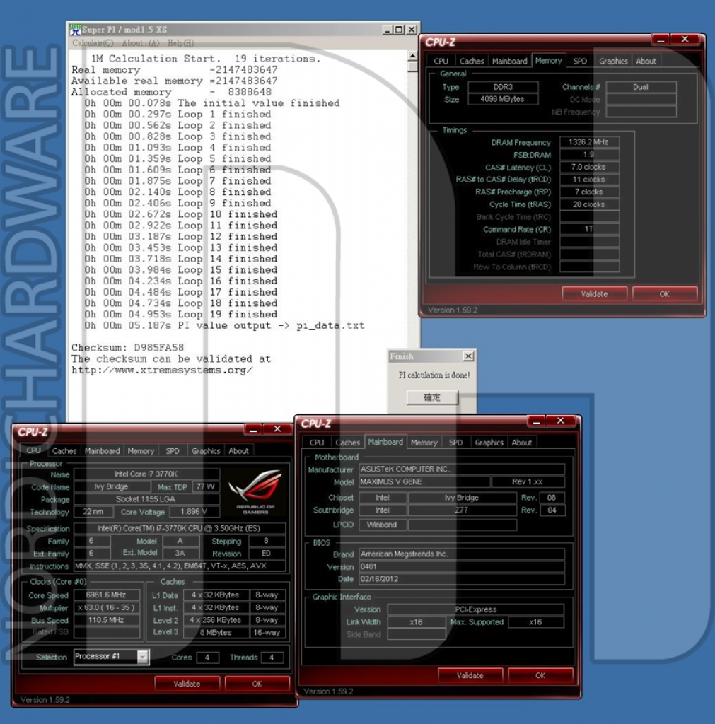 [27/03/2012] Intel Core i7-3770K auf knapp 7 GHz übertaktet - Super Pi-Benchmarks protokolliert (4)