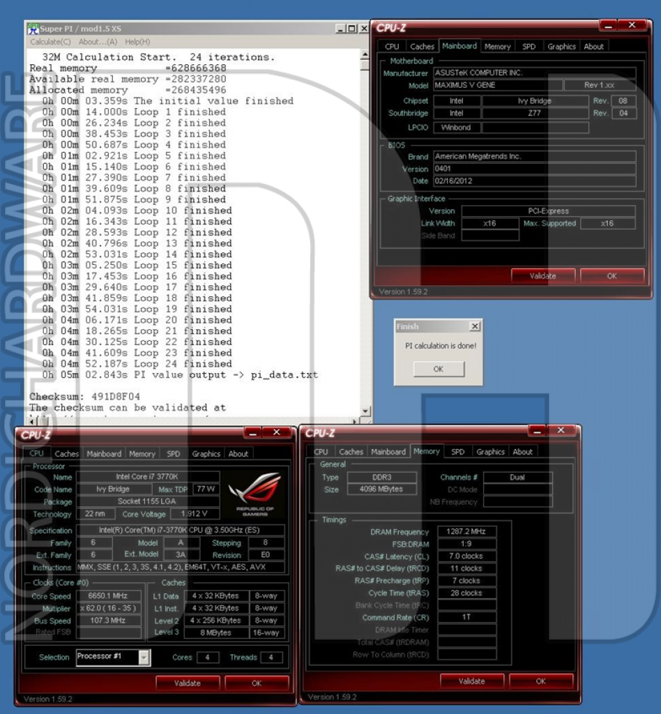 [27/03/2012] Intel Core i7-3770K auf knapp 7 GHz übertaktet - Super Pi-Benchmarks protokolliert (1)