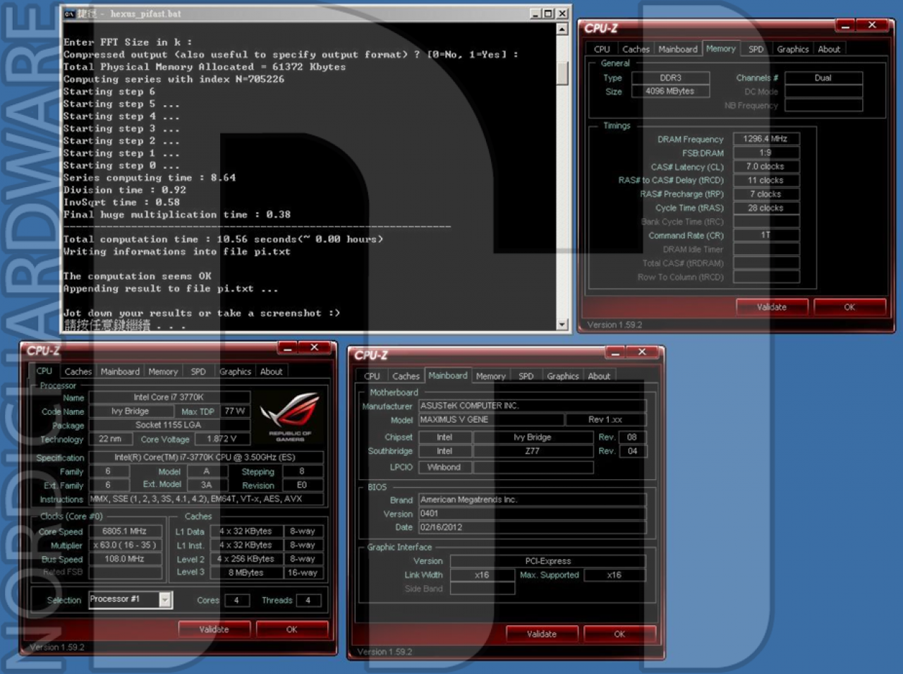 [27/03/2012] Intel Core i7-3770K auf knapp 7 GHz übertaktet - Super Pi-Benchmarks protokolliert (2)