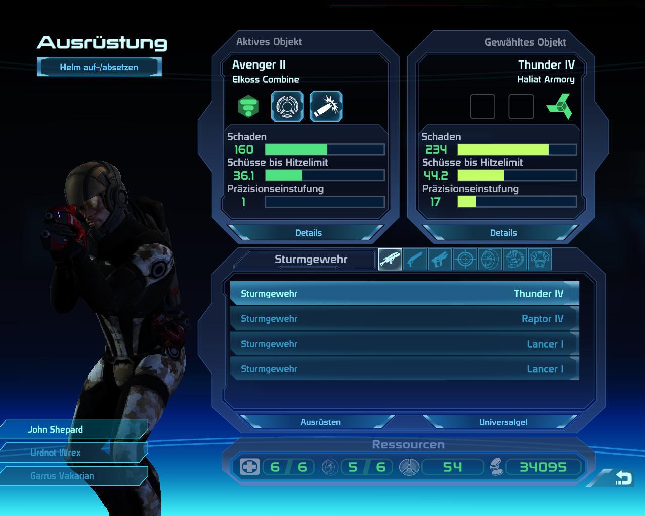 [15/03/2012] Inventar: Zwischen unzähligen Schusswaffen, Rüstungen und Gadgets mussten die Spieler in Mass Effect wählen, um ihren Charakter bestmöglich auszustatten. Dabei waren alle drei Parameter des Gegenstandes immer unterschiedlich und der Spieler stand vor der Wahl, die beste Ausrüstung für Commander Shepard zu finden.