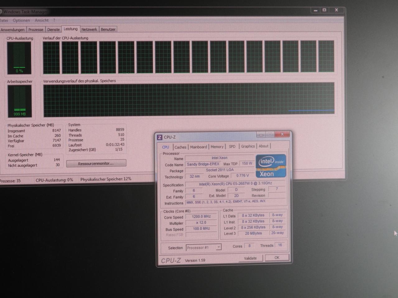 [16/03/2012] Party im Task-Manager! Unser (Bench)Marc testet Xeon-Prozessoren für den Sockel 2011.