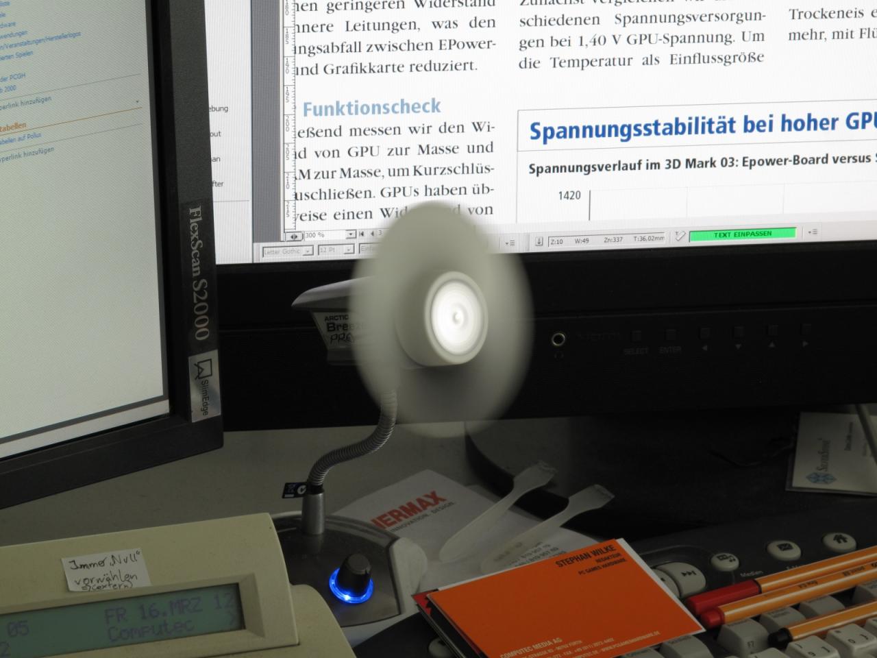 [16/03/2012] Kühlungspezialist Spephan Wilke ist selbstverständlich bestens gegen die Hitze gerüstet. Neben einem Frischluftventilator drehte sich diese Woche bei Stephan alles um Tipps zum Thema Kühlung.
