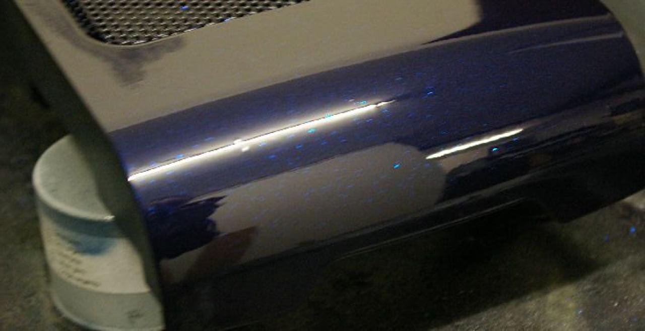 [05/03/2012] Cosmos-2-Casemod in GT-Optik: Gehäuse mit Auspuffrohren (38)