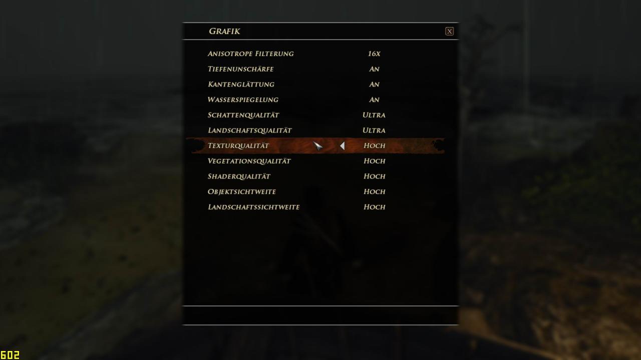 [08/03/2012] Diese Grafikeinstellungen konnten wir in unsere Risen 2 Preview-Version vornehmen