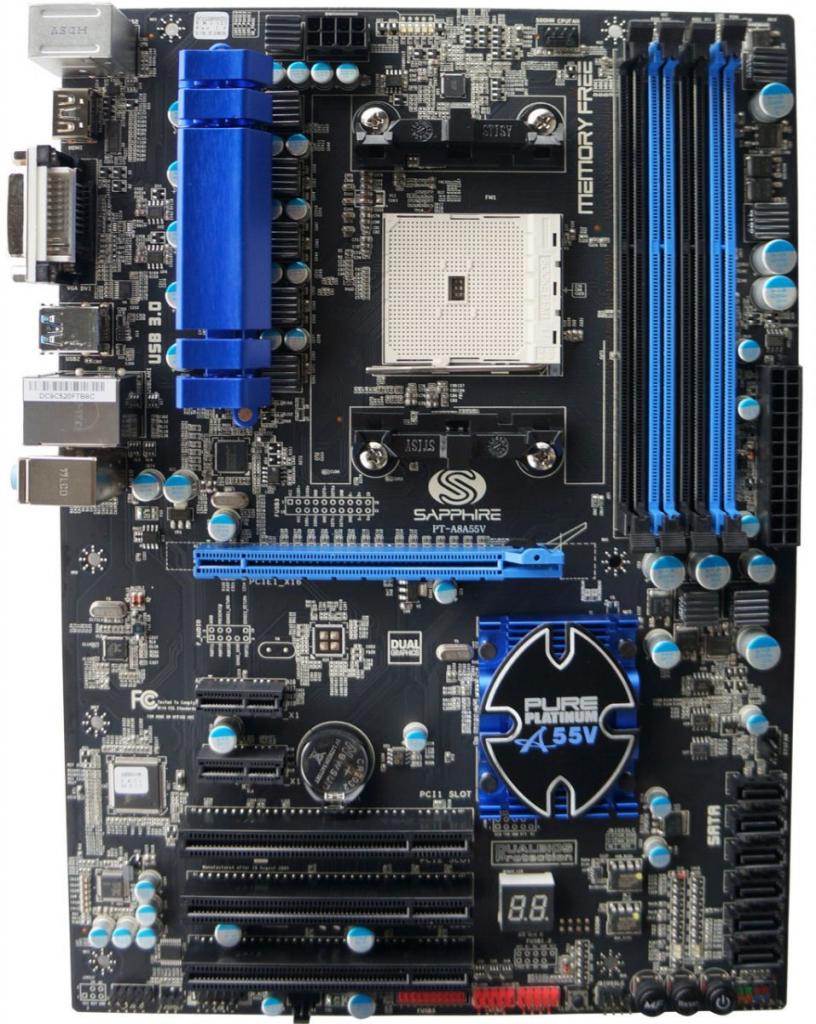 [27/03/2012] Sapphire kündigt Pure Platinum A55V-Mainboard für Sockel FM1-Prozessoren an (2)