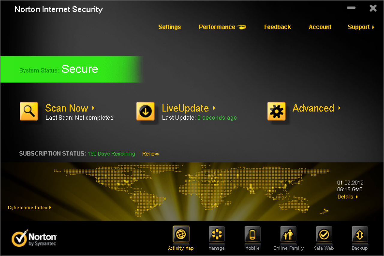 [23/03/2012] Symantec Norton Internet Security 2012 (www.symantec.com): Schutzwirkung: 6,0 Punkte; Reparaturleistung: 4,5 Punkte; Benutzbarkeit: 4,5 Punkte - Gesamt: 15,0 Punkte