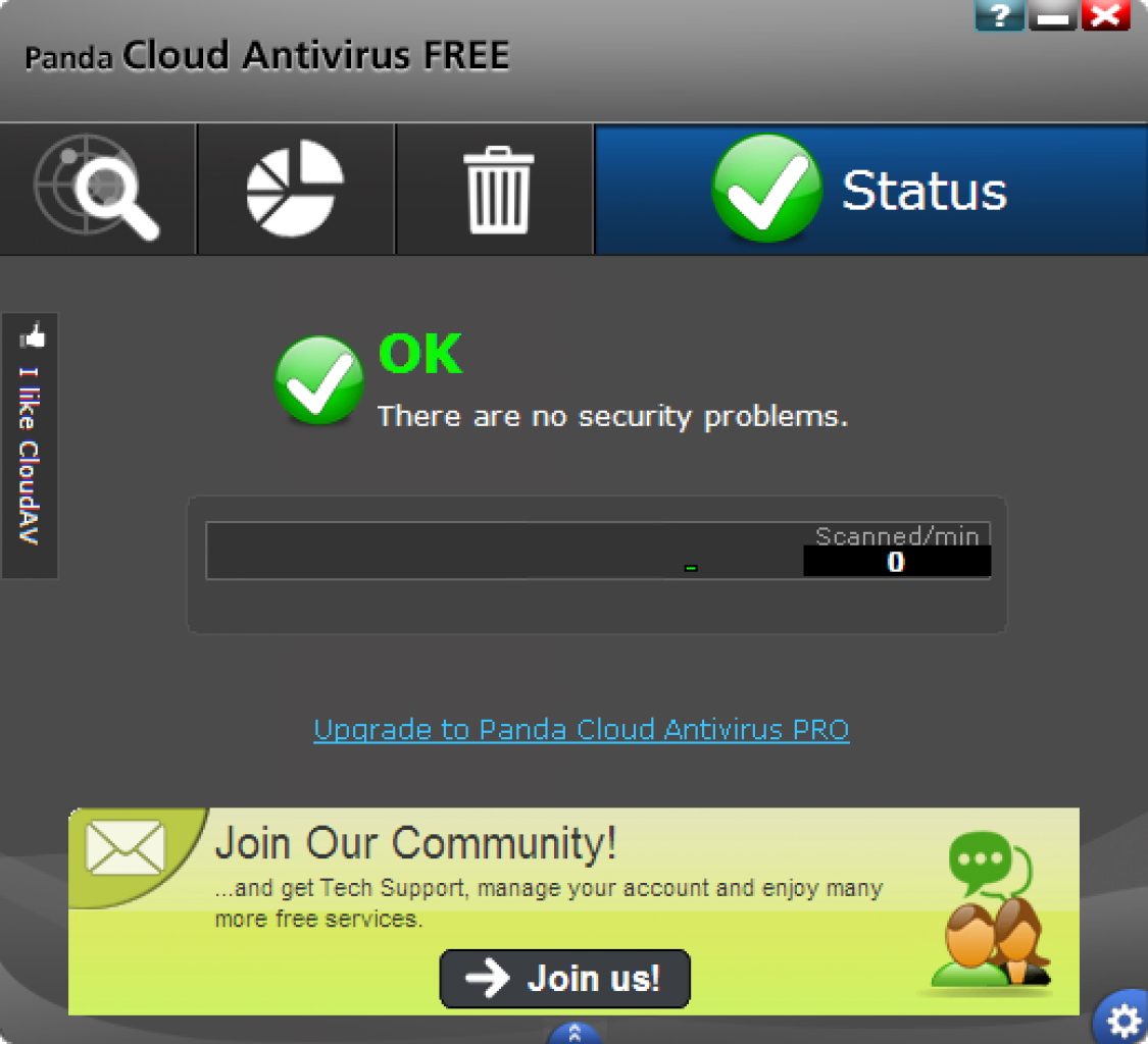 [23/03/2012] Panda Cloud Antivirus Free Edition 1.5.1 (www.cloudantivirus.com): Schutzwirkung: 5,0 Punkte; Reparaturleistung: 4,0 Punkte; Benutzbarkeit: 5,5 Punkte - Gesamt: 14,5 Punkte