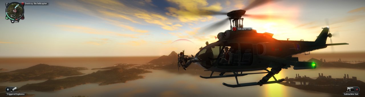 [13/04/2012] Just Cause 2 (Nvidia Surround; DX10; 4x ingameAA; First-Person-Mod; HD-Clouds Mod; HighResMoon&EnhancedStars Mod; Increased Grapple Range&Speed-Mod) von -Lucky+Devil- (3)