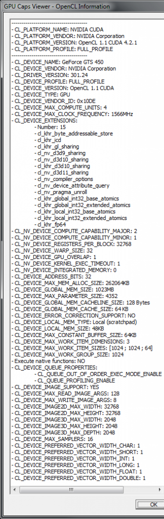 [25/04/2012] GPU Caps Viewer: OpenCL-Details Nvidia Geforce