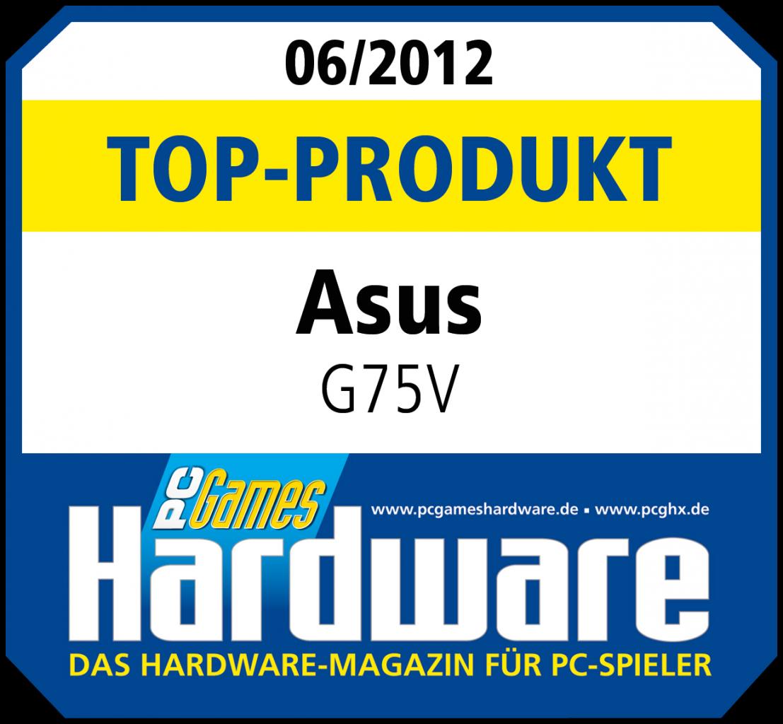 [24/04/2012] ... und damit Top-Produkt-Auszeichnung für Asus G75V. 