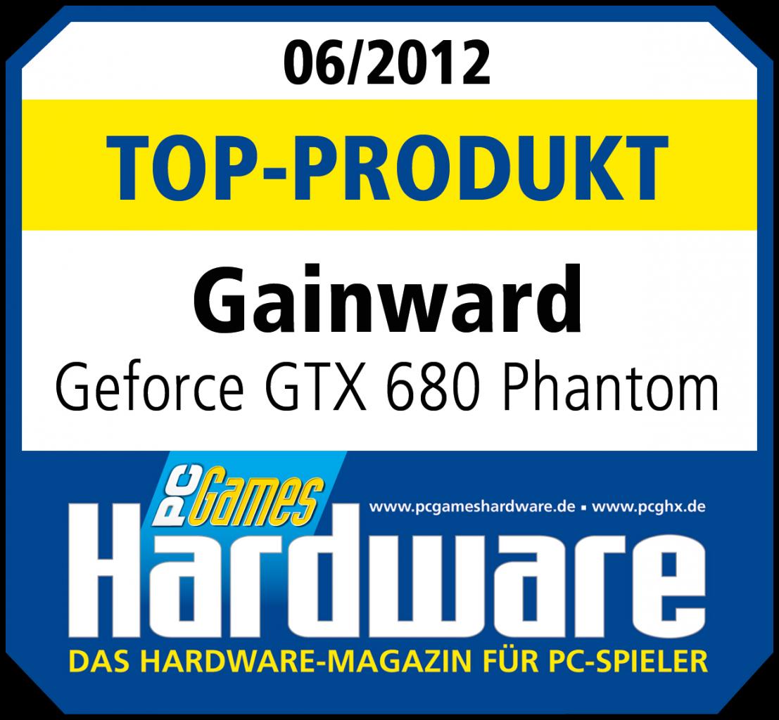 [24/04/2012] ... Top-Produkt ausgezeichnet. Die Wertung der Gainward Geforce GTX 680 Phantom ist 1,69.