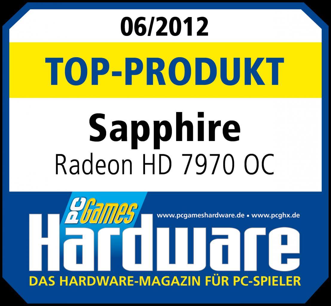 [24/04/2012] ... Top-Produkt ausgezeichnet. (Sapphires Radeon HD 7970 OC)
