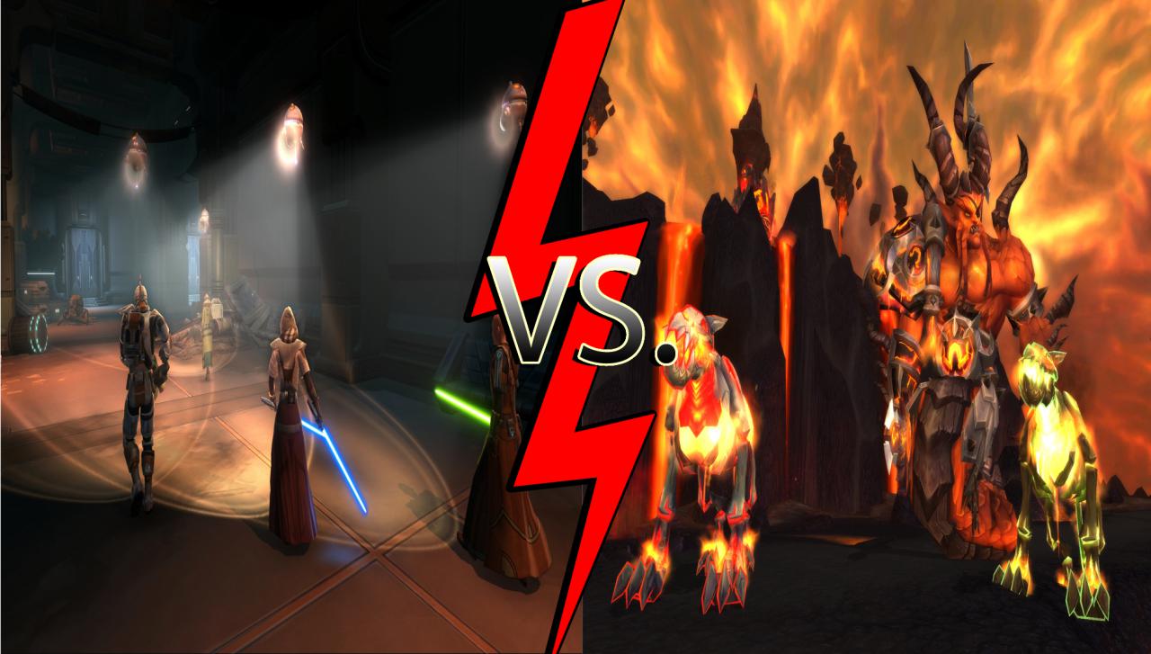 [18/04/2012] Star Wars The Old Republic vs. World of Warcraft: Gerade im MMO-Bereich gibt es zahlreiche Spiele, die eine treue Fangemeinde besitzen und dem Genre-Primus World of Warcraft gefährlich werden. Allerdings mauserte sich Star Wars The Old Republic durch das besondere Setting und die professionelle Aufmachung zum WoW-Jäger Nummer Eins.