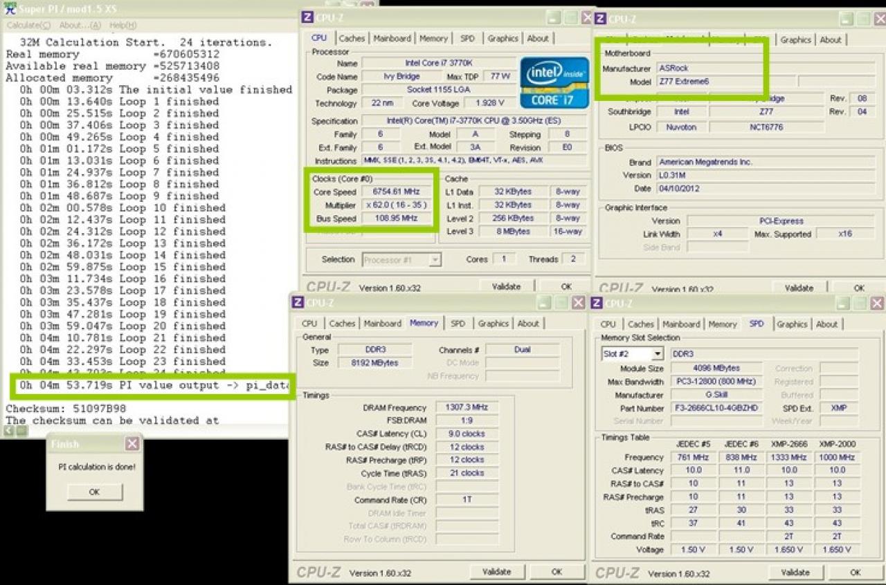 [24/04/2012] Asrock Z77 Extreme 6: Intel Core i7-3770K mit flüssigem Stickstoff auf 6,9 GHz übertaktet (2)