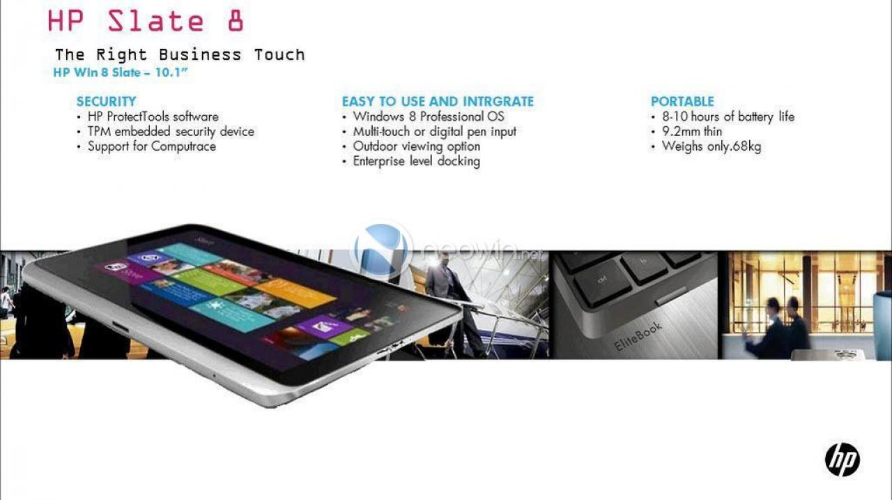 [30/04/2012] Dieses geleakte Bild soll das neue Windows-8-Tablet von HP darstellen.