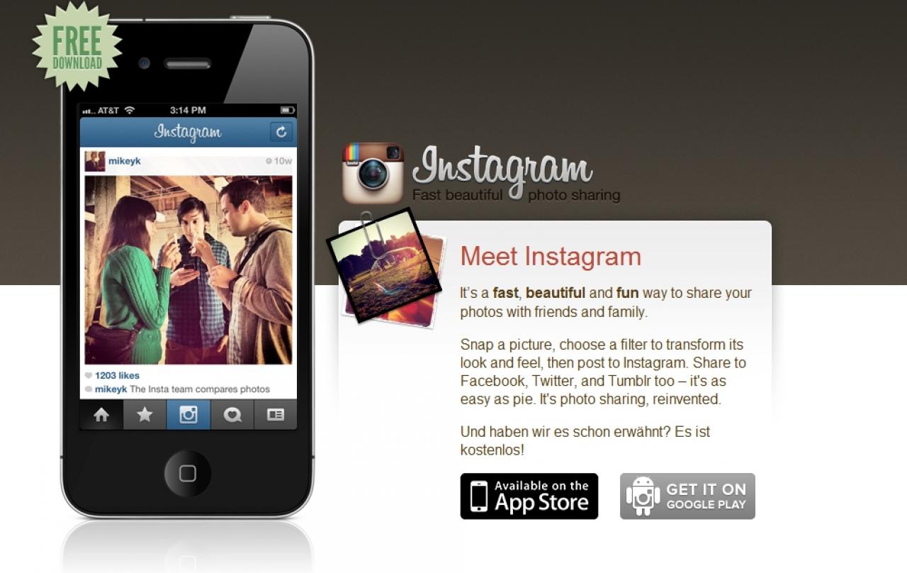 [10/04/2012] 2012 - Facebook macht die Instagram-Gründer zu reichen Männern und kauft die App für letztlich rund 730 Millionen USD - ohne Ertragsmodell. Ausgemacht waren eine Milliarde in Aktien, doch die schwächelte.