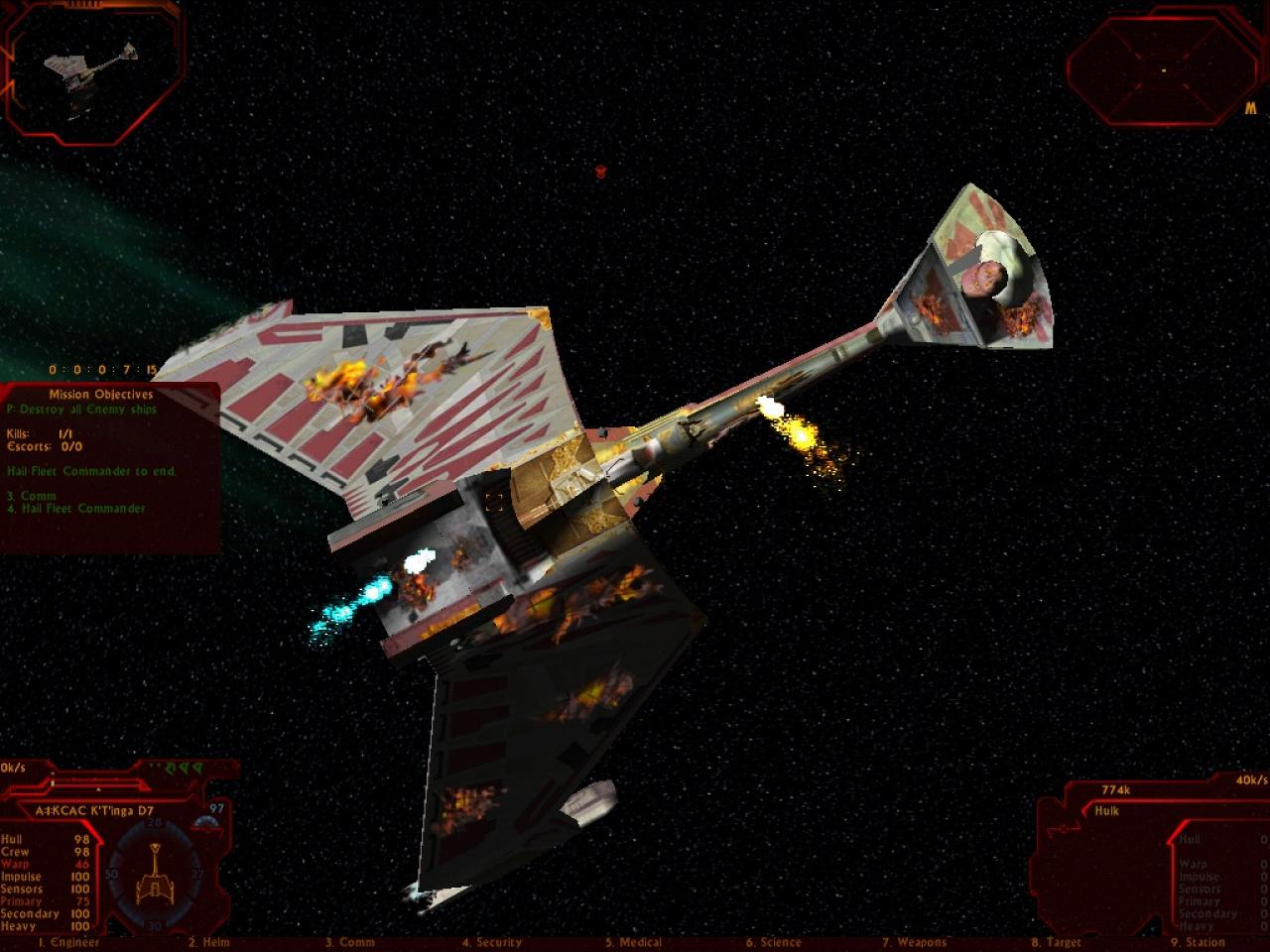 [05/04/2012] Starfleet Academy wurde 2000 mit Star Trek Klingon Academy würdig fortgesetzt. Der Spieler schlüpfte nun an Bord unterschiedlicher Klingonenkreuzer, um unter anderem der verhassten Föderation das Leben schwer zu machen. Neben einem umfangreichen HUD und aufwendigen Schadensmodellen punktete die Simulation erneut durch zahlreiche Zwischensequenzen, in denen Christopher Plummer und David Warner ihre Rollen aus Star Trek 6: Das unentdeckte Land wieder aufnahmen. 