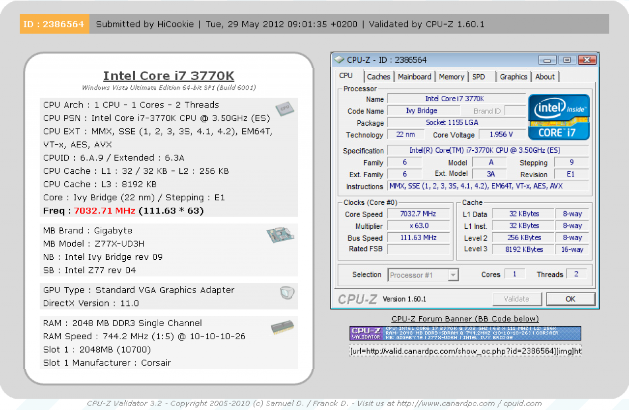 [30/05/2012] OC-Rekord mit Ivy-Bridge: 7.000er-MHz-Marke für Intel Core i7-3770K bei Hwbot geknackt