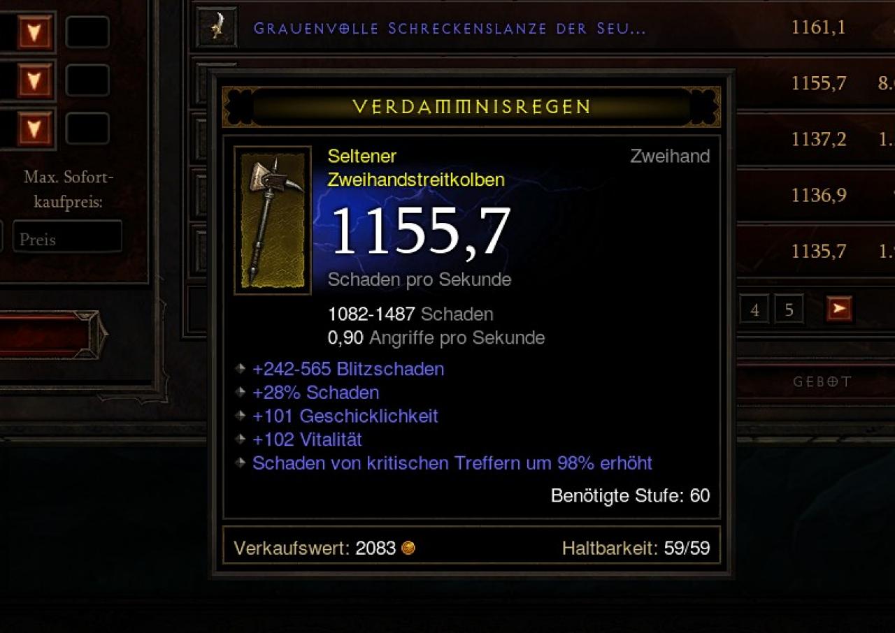 [23/05/2012] Damage > All: Verschwenden Sie anfangs keine Zeit auf Resistenzen oder zu viel Vitalität. Durch viel Schaden bekommen Sie Elitegegner und Bosse am schnellsten in den Griff. Also Primärattribute und Angriffsgeschwindigkeit plus starke Waffen. 