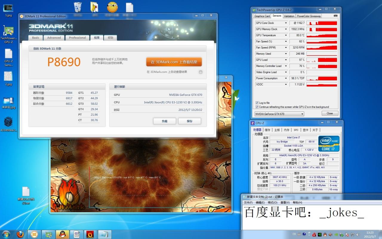 [08/05/2012] Gigabyte Geforce GTX 670 OC angeblich auf 1,4 Ghz Boost-Clock übertaktet - 3D Mark 11-Benchmarks (4)