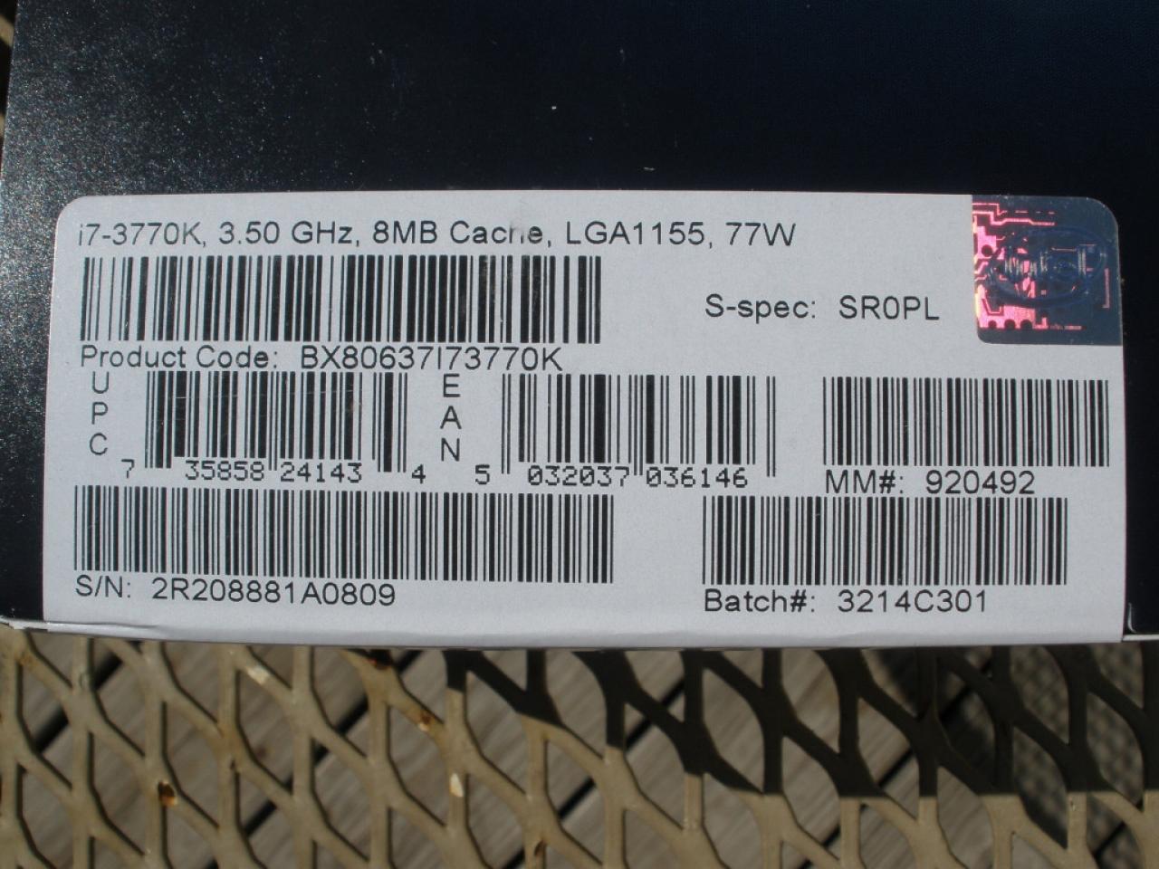 [18/05/2012] Ivy Bridge: Erste Modelle mit 77- statt 95-Watt-Verpackungen aufgetaucht