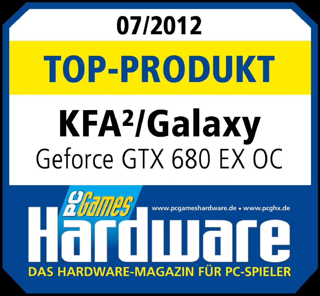 [30/05/2012] PCGH 07/2012 - Top-Produkt - KFA²/Galaxy Geforce GTX 680 EX OC