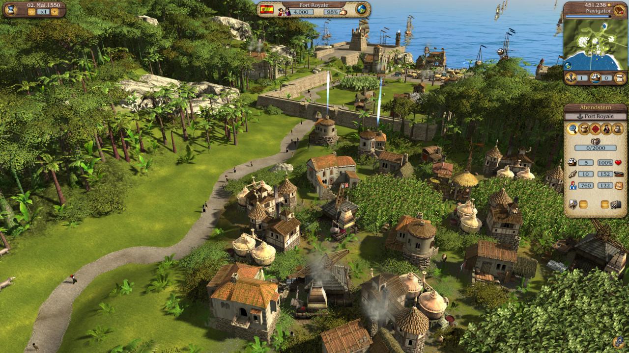[02/05/2012] Port Royale 3: Screenshot-Impressionen der Wirtschaftssimulation sowie verschiedene Detailstufen im Vergleich (9)