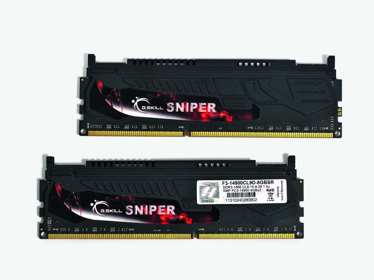 [10/05/2012] High-End-PC: Netzteil: RAM: G.Skil Sniper F3-14900CLD-8GBSR (2 x 4 GiByte DDR3-1866) - Ca. € 55