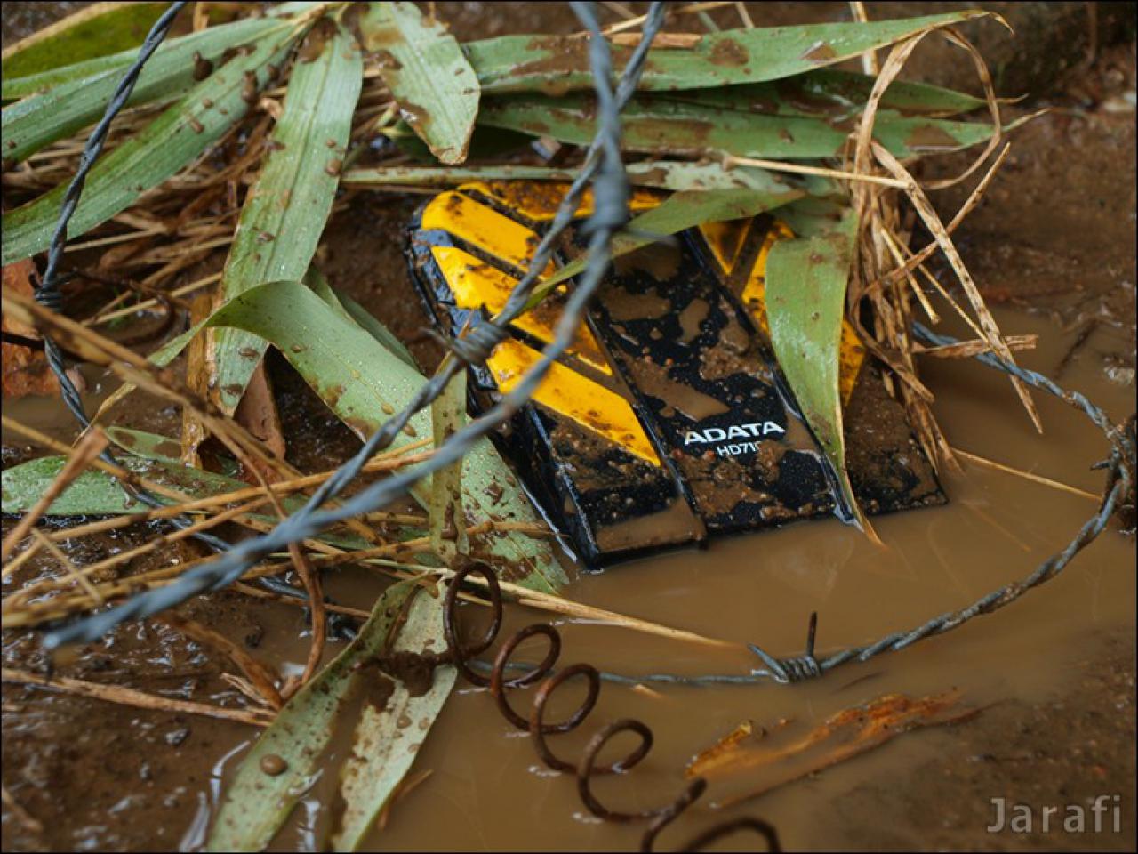 [16/05/2012] Adata Dashdrive: Mobile USB-3.0-Festplatte im absoluten Härtetest mit Eis, Wasser und Matsch (26)