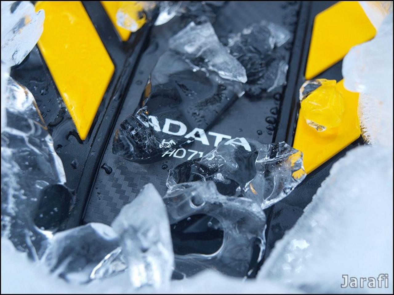 [16/05/2012] Adata Dashdrive: Mobile USB-3.0-Festplatte im absoluten Härtetest mit Eis, Wasser und Matsch (9)