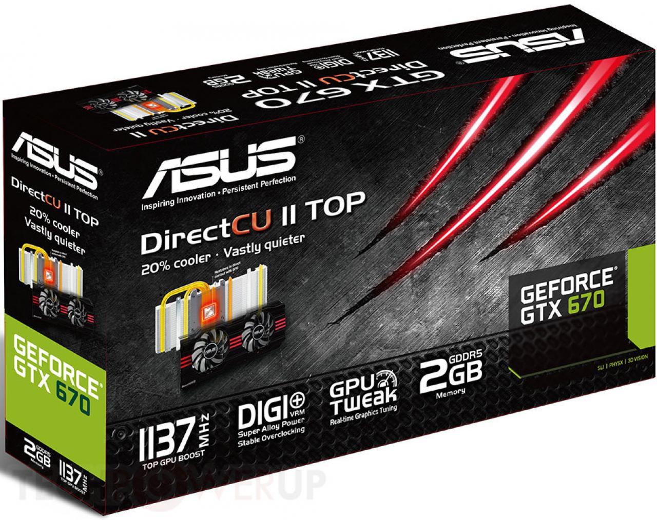 [11/05/2012] Asus Geforce GTX 670 DirectCu II TOP: 1.110/1.137/3004 MHz - PCGH Preisvergleich