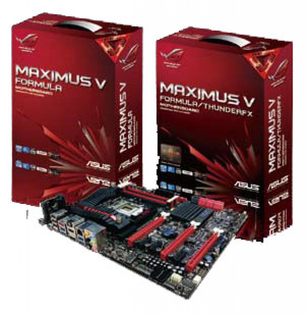 [31/05/2012] Das bisher einzige (unscharfe) Bild der beiden Versionen des Asus Maximus V Formula (Quelle: VR-Zone)