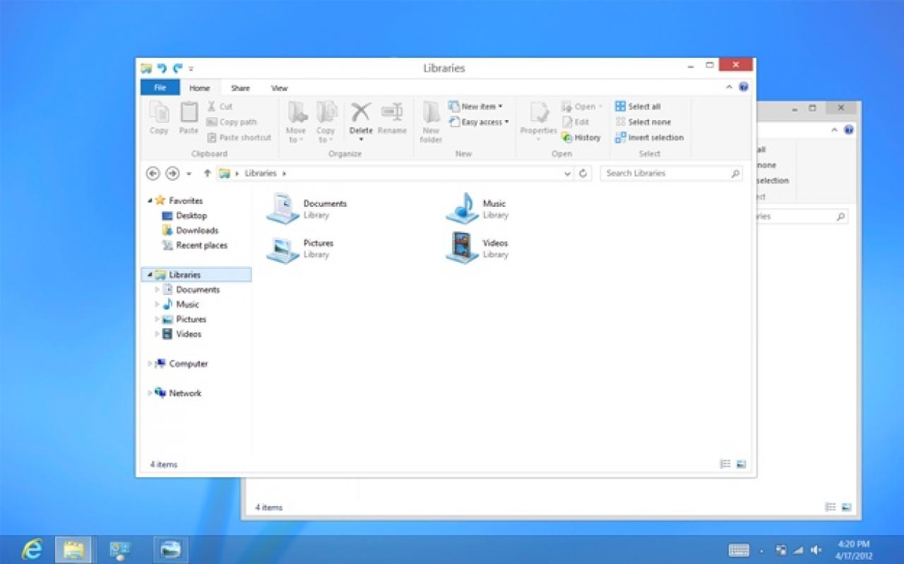 [20/05/2012] Ein erster Eindruck der Veränderungen bei der Desktop-Oberfläche von Windows 8.