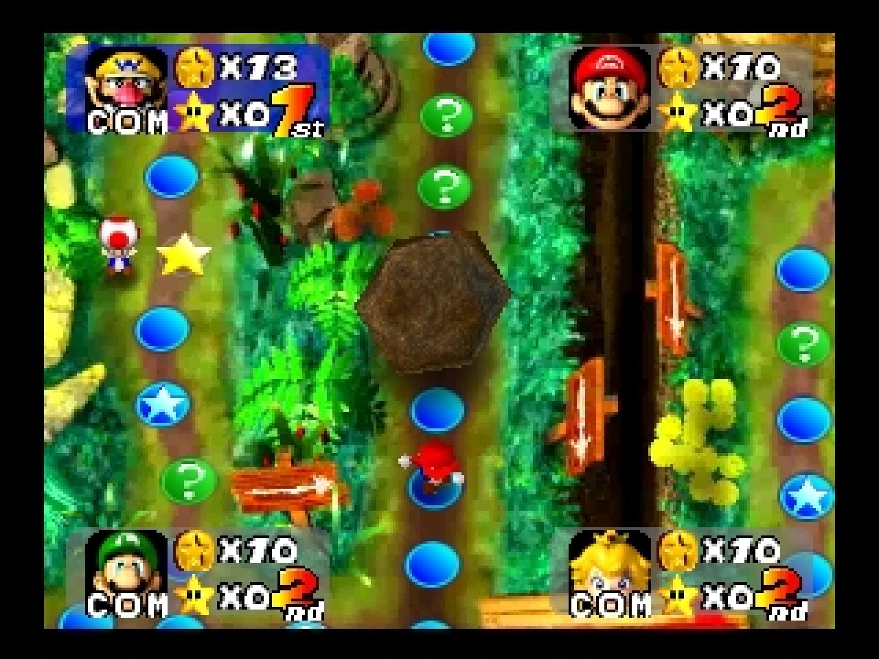 [19/06/2012] Mario Party: Auch wenn man Mario Party eigentlich immer gegeneinander spielt, entstehen sehr schnell Absprachen untereinander. Nicht nur das der beste Spieler von allen anderen sabotiert wird, in manchen Minigames müssen sogar drei Spieler gegen einen antreten. (lokal: 4)